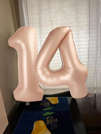 4 Balloon Number 40 Inch Light Brown Balloons - Image 3
