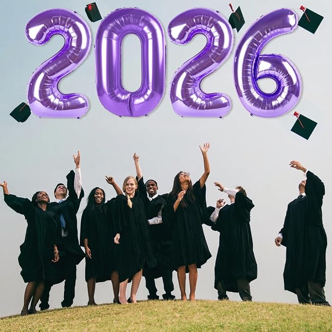 2026 Balloon Numbers Party Decorations, 40In Purple Balloons | Eye-catching - Image 4
