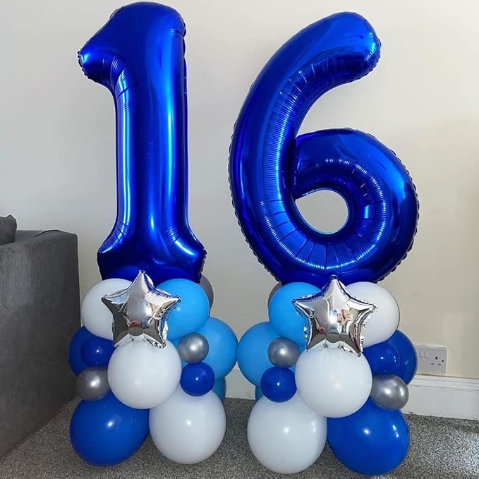Navy Blue 14 Balloon Numbers, 40 Inch Dark Blue 14 or 41 Birthday Balloons - Image 6