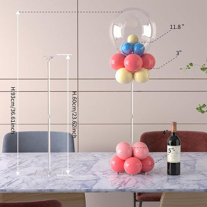 12 Pack Clear Acrylic Balloon Stand 23.6 inch Party Centerpiece - Image 2