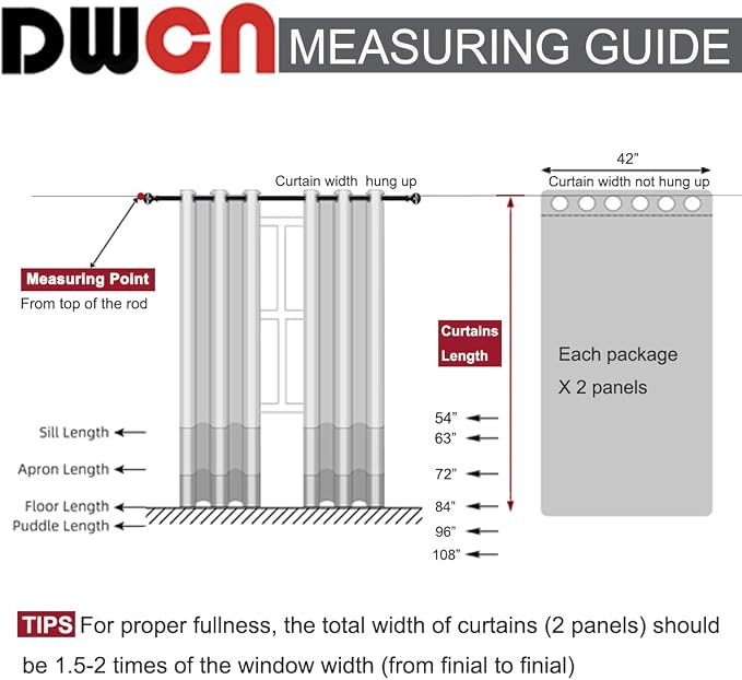 DWCN Ombre Blackout Curtains for Bedroom - Image 7