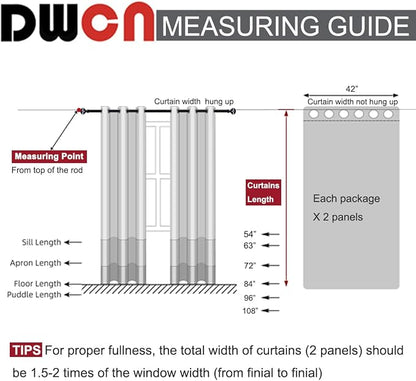 DWCN Ombre Blackout Curtains for Bedroom - Image 8