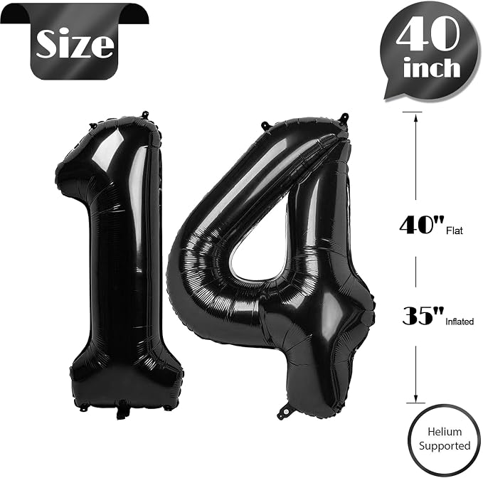 Black 14 Balloon - Image 6
