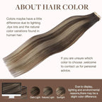 GOO GOO Tape in Hair Extensions Human Hair, 4/26/4 Balayage Chocolate Brown to Honey Blonde, 20inch 100g 40pcs, Skin Weft Seamless Invisible, Silky Straight with Thick Ends, Remy Human Hair