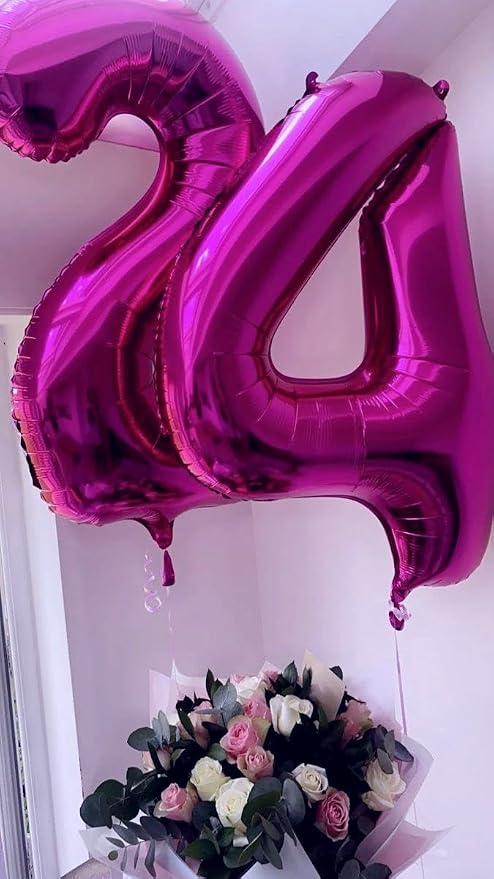 Rosy Purple Number 4 Balloon 40 inch, 4th Birthday Party Balloons Decoration | - Image 5