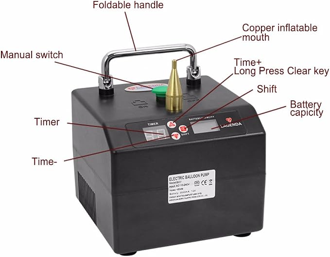 Lagenda B231 Portable Electric Balloon Pump Professional Automatic Modeling - Image 4