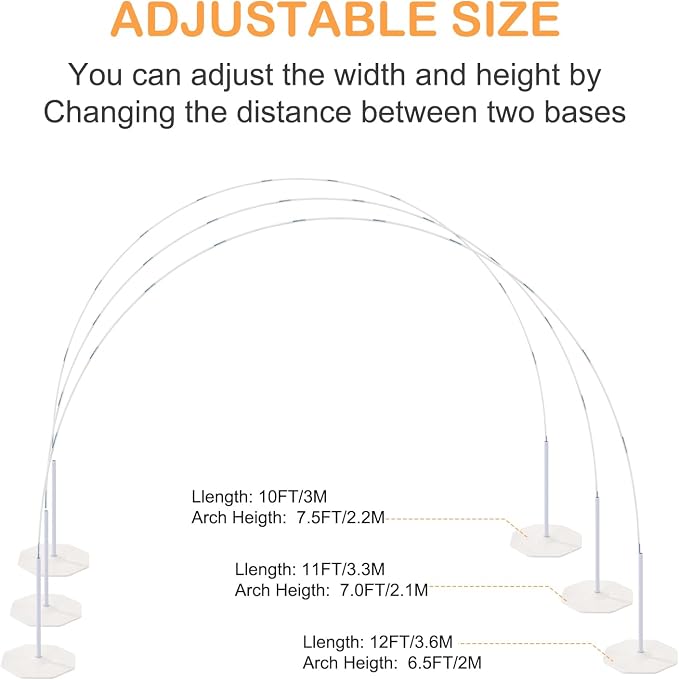 New Upgrades Balloon Arch Kit, 9FT Height&10FT Width Adjustable Balloon Arch - Image 5