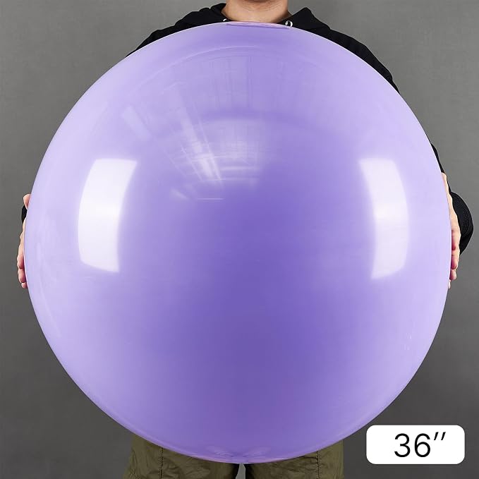 PartyWoo Lavender Balloons 4pcs Light Pastel Purple Lilac Purple Color | 36 - Image 2
