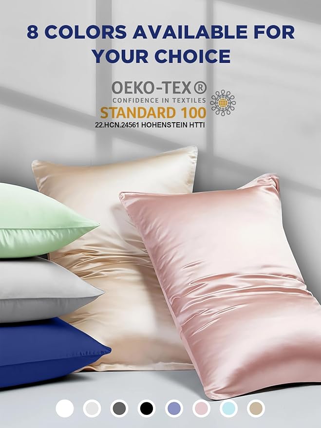 Mulberry Silk Pillowcase for Hair and Skin, SGMSILK 22 Momme Natural Silk Pillow Cases with Zipper, 6A Soft and Smooth Single Sided Pure Silk Pillow Cover (Royal Blue, Queen 20"x30")