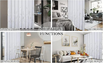 Greyish White Window Curtain for Sliding Door 80W x 84L Inch Long Room - Image 9