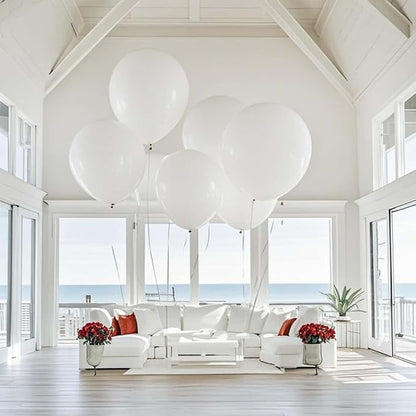 50 Pack White Balloons 24 Inch White Latex Party Balloon - Image 5