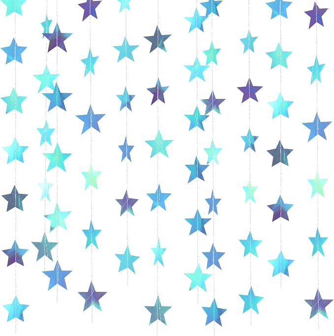 Patelai Glitter Star Garland Banner 2026 Graduation Decor 130 Feet Star Hanging by Patelai