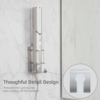 Curling Iron Holder, Stainless Steel Flat Iron Holder Wall Mount, Hair Straightener Holder for Bathroom Storage, Flat Iron Holder Wall Mount Space Saving Hair Tool Organizer Silver BANJEKT