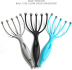 Head Massager,Protable Handheld SPA Scalp Massage Tool for Deep Relaxation & Stress Reduction Wet and Dry in The Office Home SPA (2-Pack) (Black Black)