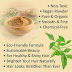 100% Organic Henna Hair Color – Natural, Chemical-Free Hair Dye for Rich, Vibrant Color & Gloss – Grey Coverage, Safe for All Hair Types, Vegan Non-Toxic, Herbal Hair Treatment (CHESTNUT BROWN)
