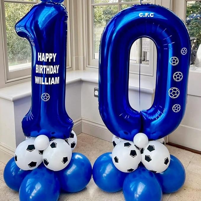 Navy Blue 40 Balloon Numbers, 40 Inch Dark Blue 40 Birthday Balloons Large Foil - Image 4