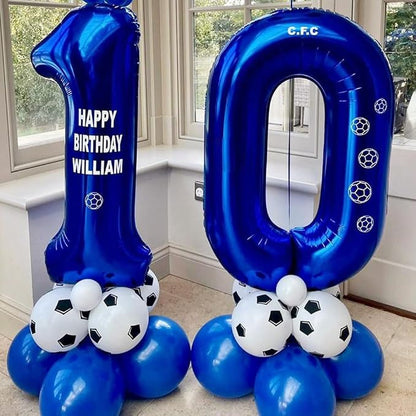 Navy Blue 40 Balloon Numbers, 40 Inch Dark Blue 40 Birthday Balloons Large Foil - Image 4