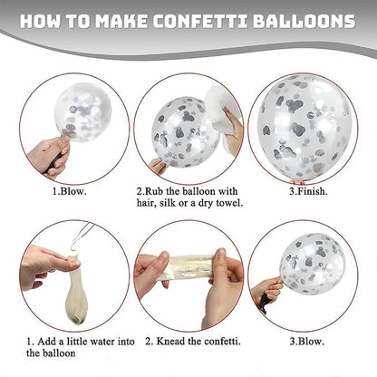 Black and Silver Balloons, Thick & Durable, - Image 3