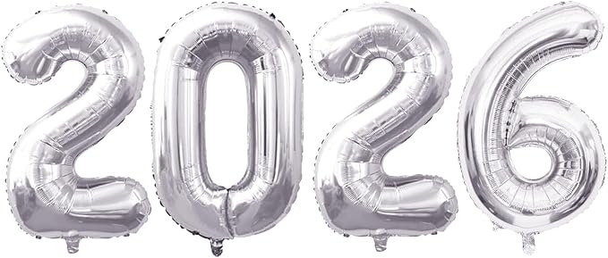 2026 Foil Number Balloons for 2026 New Year Eve Festival Party Supplies by GOER