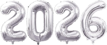 2026 Foil Number Balloons for 2026 New Year Eve Festival Party Supplies by GOER