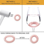 16Pcs Spiral Hair Ties, (Vintage Frosted) Hair Elastic Coils for Women and Girls, Waterproof Phone Cord Hair Scrunchies Accessories Bands for Ponytails and Updos