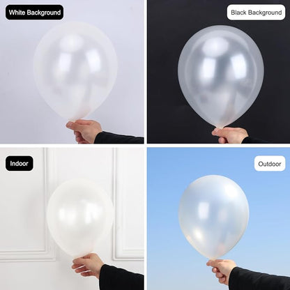 RUBFAC Pearl White Balloons 120pcs 5 Inch Latex Party Balloons - Image 4