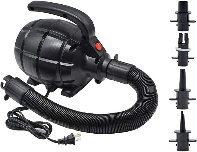 Electric Air Pump for Inflatables, 4 Detachable Nozzles, Inflator/Deflator by BOMPOW