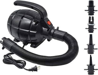 Electric Air Pump for Inflatables, 4 Detachable Nozzles, Inflator/Deflator by BOMPOW