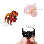 50 PCS Mini Hair Claw Clips， Bangs Strong Grip Multifunction Clamp Clips. (brown)