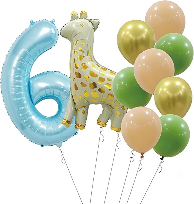 40 Inch light blue Number Balloons, Helium Mylar Foil Number Balloons - Image 7