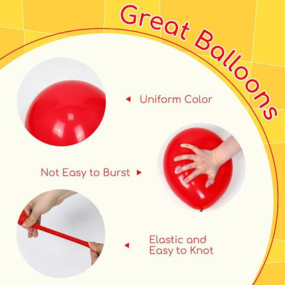 60pcs 12inch Red and Yellow Balloons - Image 3