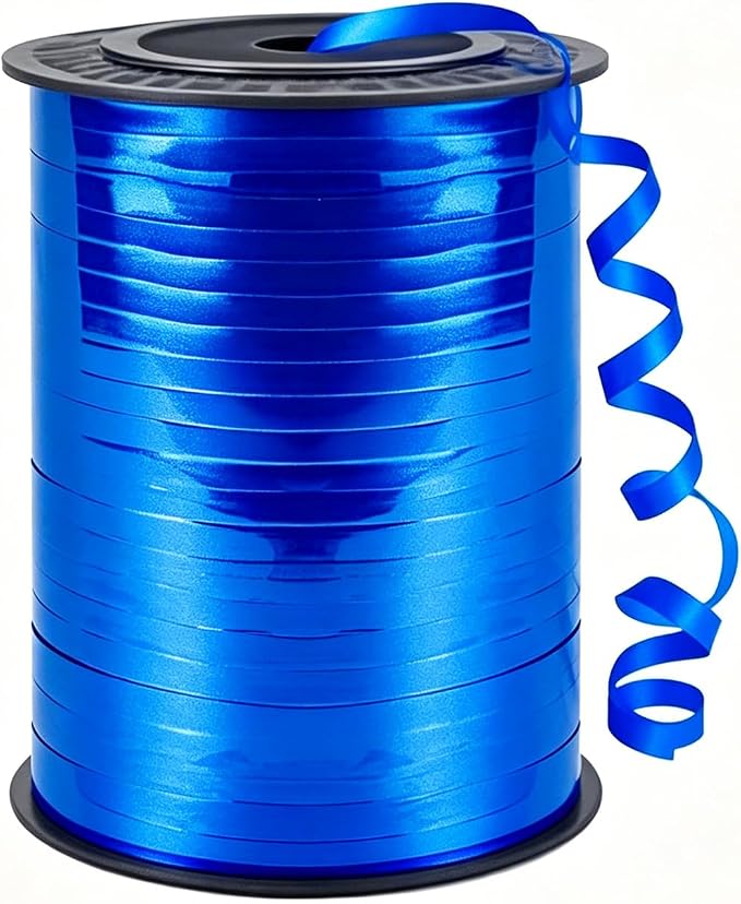 500 Yard Bright Blue Balloon String, 1/5" Ribbon Curling by WUYUEJXI