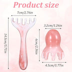 Head Massager Tool Scalp Comb, 2 Pcs Head Massager Comb and 1 Pcs Six Claw Manual Hair Scalp Massagers Gua Sha Tool Resin Hair SPA Acupressure Tools for Mother‘ Day Birthday Gifts