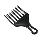 VOCOSTE Afro Hair Pick Comb Large, Plastic, Black - Curly Hair Styling Tool for Men & Women