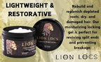 Lion Locs Hair Locking Dreads Moisturizer for Dreadlocks, Locks, Microlocs, Interlocks, Braids, Fauxlocs, Sisterlocks | - Large Container Residue and Build-Up Free (8oz) (Regular)
