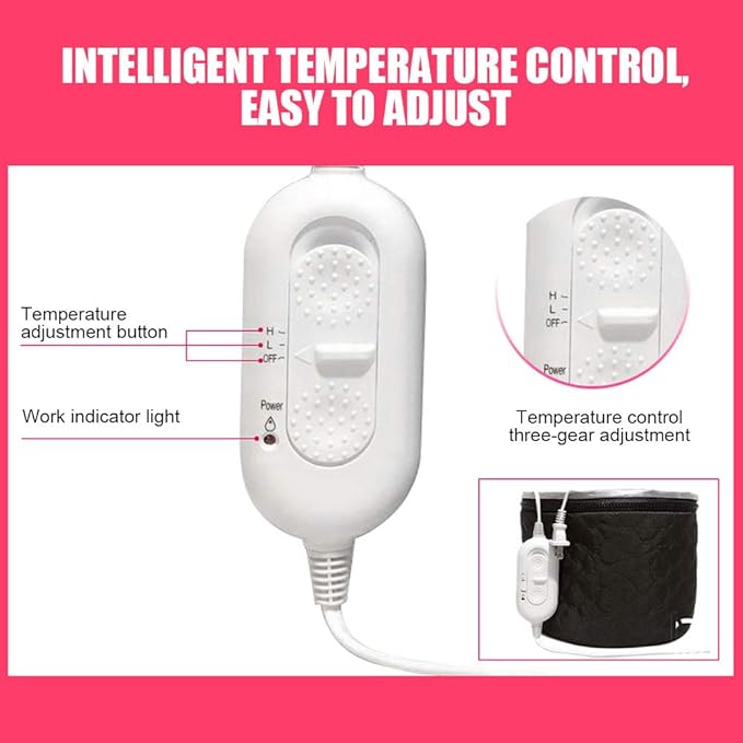 Electric Hair Heating Hat Household Hot Oil Treatment Hat, Hair Thermal Treatment SPA Nourish Care Hat with Adjustable Temperature, Soft PU Material Deep Conditioning Heat