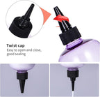 driew Applicator Bottles for Hair, 16.9oz Hair Squeeze Bottle for liquids Twist-On Top Tip Cap with Ratio Graduated Scale Color Applicator Bottle Dye Pack of 2 (16.9oz Clear Purple)
