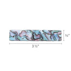 Light Blue Hair Barrette for Thin Hair, Classic Rectangle French Barrette for Women, Lightweight and Comfortable, Strong Hold, South Sea Faux Shell | France Luxe