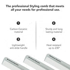 Gentlemen Republic Styling Comb Men 1 Pc (I0110208) – Made with Carbon Ceramic Material, Lightweight Anti-Slide, Heat Resistant Up to 230°C / 450°F for Professionals & Stylist