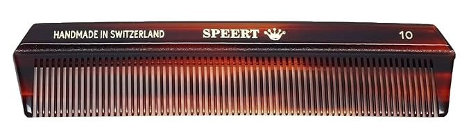 #10 Handmade Narrow Tooth Comb Tortoise Havana Acetate Fine Straight Thin Detangling Parting Grooming Teasing Hair Styling Hairdresser Barber Hairdressing Wet Dry Pocket Travel Women Men Kids