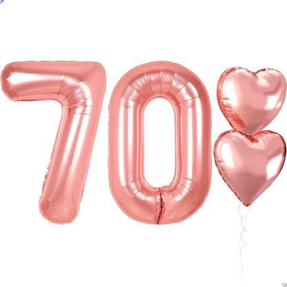 40 inch Rose Gold Birthday Balloons by Unknown