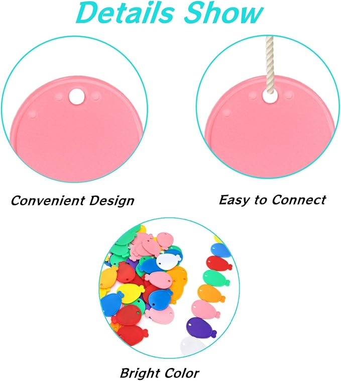 80 Pcs Plastic Balloon Weights, Reusable Colorful Balloons Pendants, Wedding - Image 3