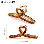 Large Claw Clips - Metal Hair Clips for Women - Gold Claw Clip for Thick Hair - Strong Hold Big Claw Clips for Women Girls - Orange
