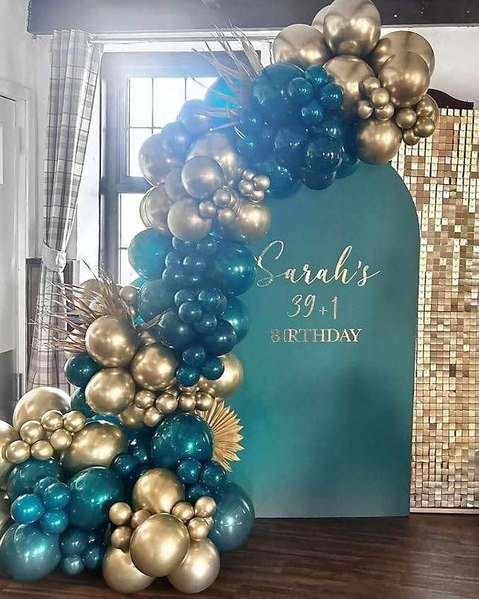 Green and Gold Balloons Garland Arch Kit - Image 6