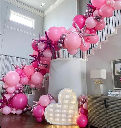 HILAVO Pink Mixed Balloons Set, 12 Inch Hot Pink Pastel Light Baby Pink - Image 5