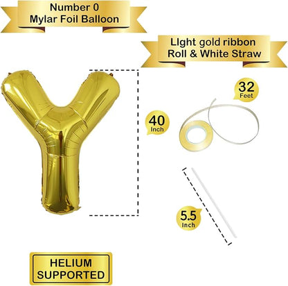 Letter Balloons Gold Party Balloon - Image 3