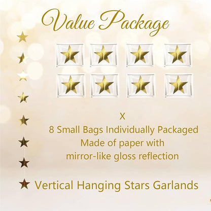 105Feet Gold Star Garland Banner - Image 3