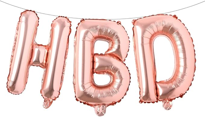 16 Inch HBD Balloons for Boho Birthday Party Decorations by RUIANSI