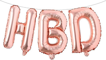 16 Inch HBD Balloons for Boho Birthday Party Decorations by RUIANSI