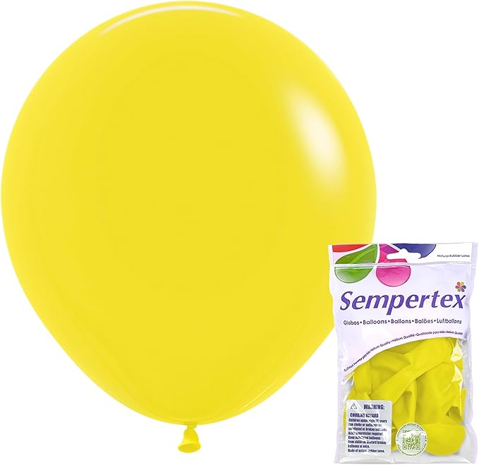 Sempertex Fashion Yellow Balloons, 18 Inch, vibrant color, ships uninflated by Sempertex